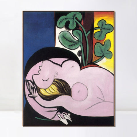 INVIN ART Framed Canvas Giclee Print Art 1932 Nu au fauteuil noir by Pablo Picasso Wall Art Living Room Home Office Decorations