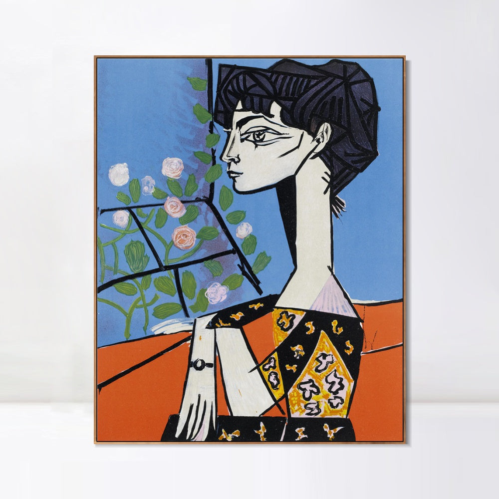 INVIN ART Framed Canvas Giclee Print Art Series#394 by Pablo Picasso Wall Art