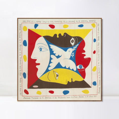 INVIN ART Framed Canvas Giclee Print Art Series#397 by Pablo Picasso Wall Art Living Room Home Office Decorations