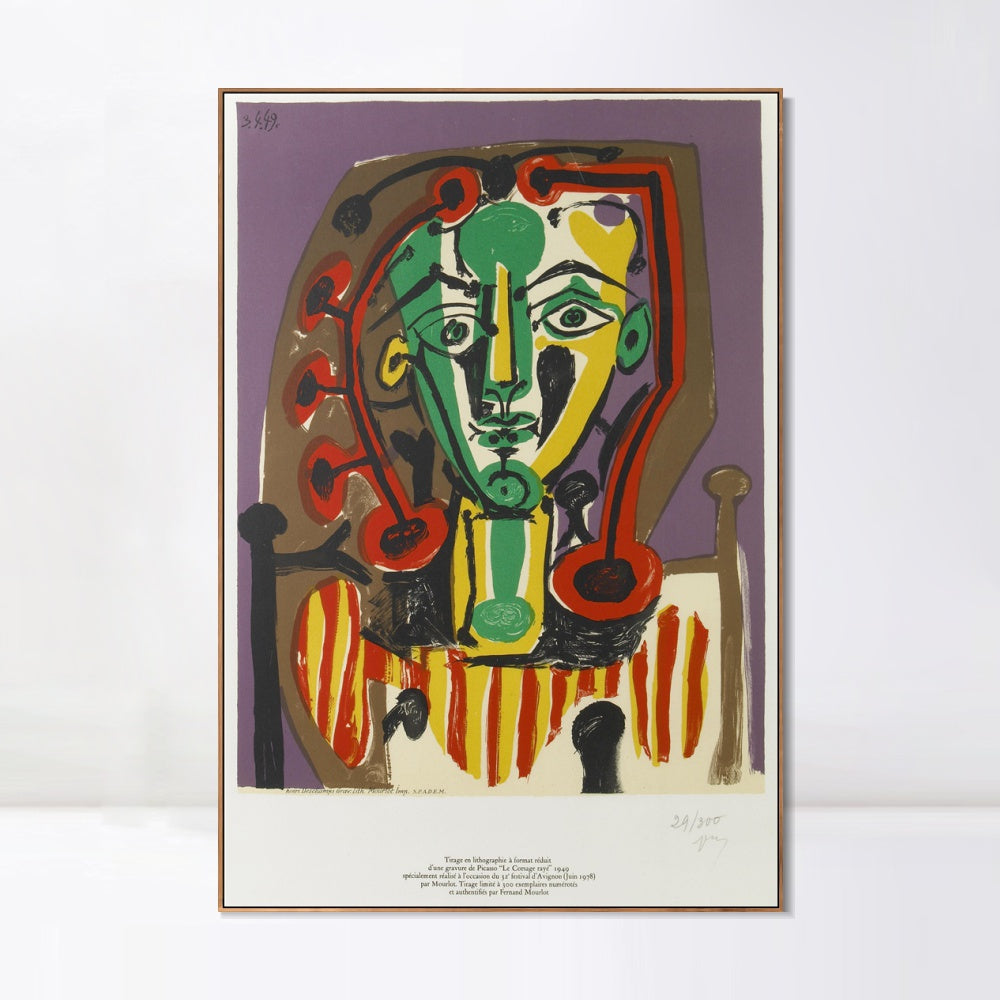 INVIN ART Framed Canvas Giclee Print Art Series#400 by Pablo Picasso Wall Art