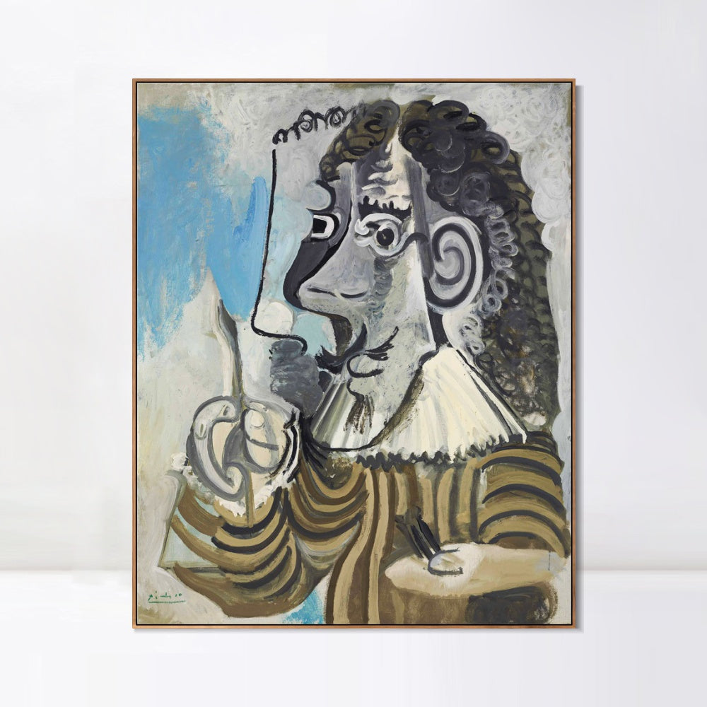 INVIN ART Framed Canvas Giclee Print Art Series#407 by Pablo Picasso Wall Art