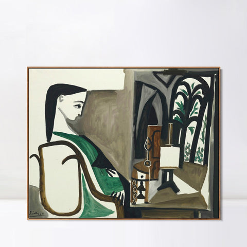 INVIN ART Framed Canvas Giclee Print Art Series#412 by Pablo Picasso Wall Art Living Room Home Office Decorations