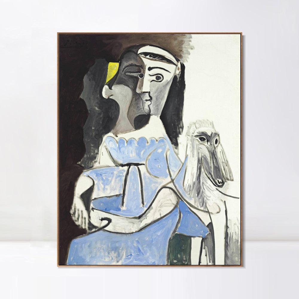 INVIN ART Framed Canvas Giclee Print Art Series#413 by Pablo Picasso Wall Art