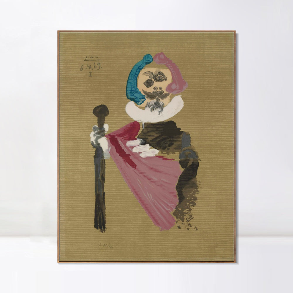 INVIN ART Framed Canvas Giclee Print Art Series#416 by Pablo Picasso Wall Art