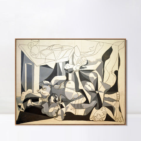 INVIN ART Framed Canvas Giclee Print Art Series#419 by Pablo Picasso Wall Art Living Room Home Office Decorations