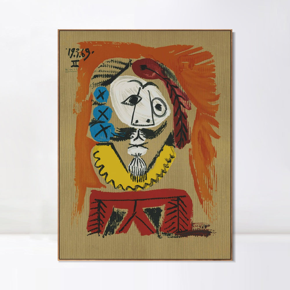 INVIN ART Framed Canvas Giclee Print Art Series#421 by Pablo Picasso Wall Art