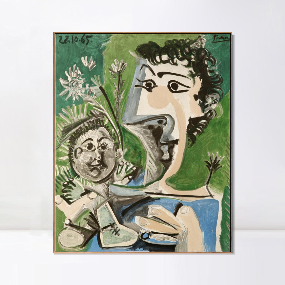INVIN ART Framed Canvas Giclee Print Art Menton by Pablo Picasso Wall Art