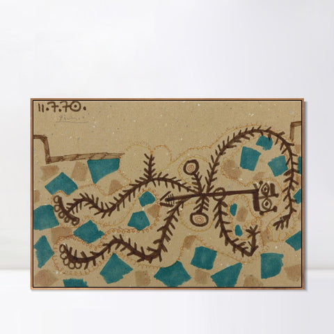 INVIN ART Framed Canvas Giclee Print Art Series#431 by Pablo Picasso Wall Art Living Room Home Office Decorations