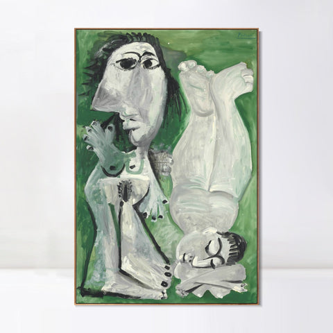 INVIN ART Framed Canvas Giclee Print Art Series#433 by Pablo Picasso Wall Art Living Room Home Office Decorations