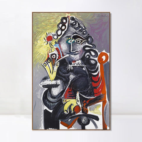 INVIN ART Framed Canvas Giclee Print Art Series#434 by Pablo Picasso Wall Art Living Room Home Office Decorations
