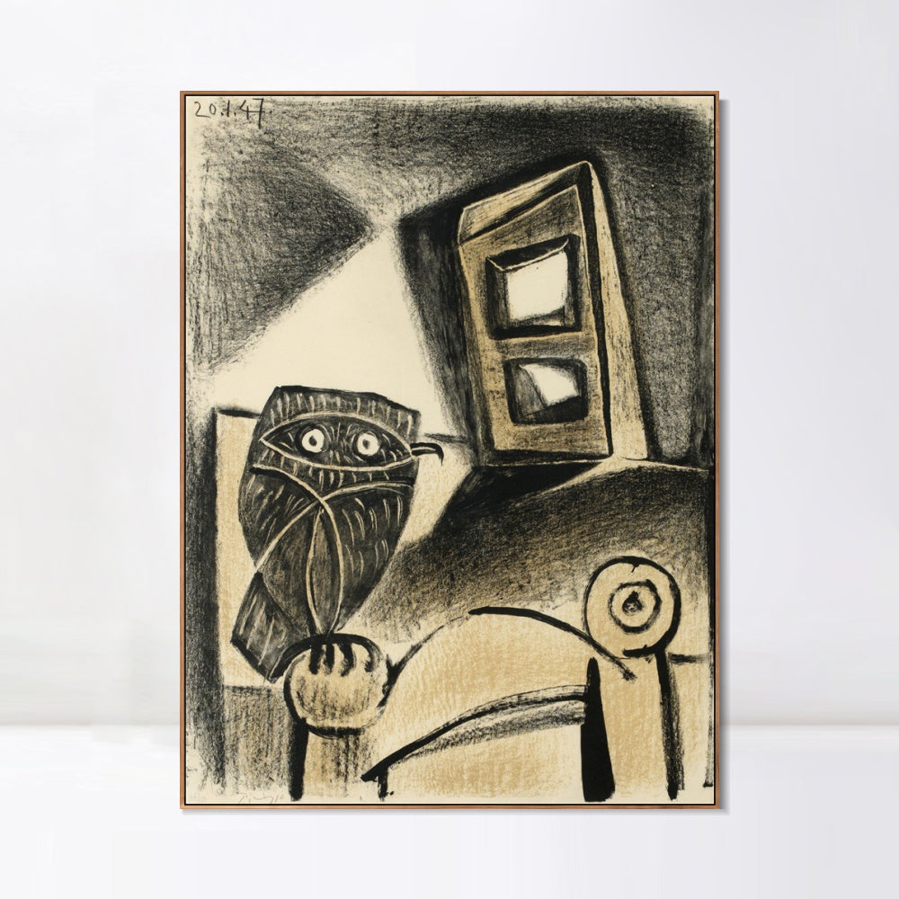 INVIN ART Framed Canvas Giclee Print Art Series#438 by Pablo Picasso Wall Art