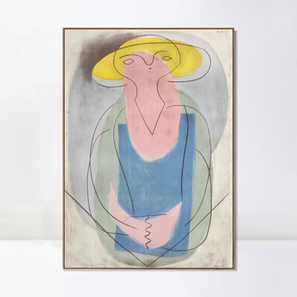 INVIN ART Framed Canvas Giclee Print Art Series#439 by Pablo Picasso Wall Art
