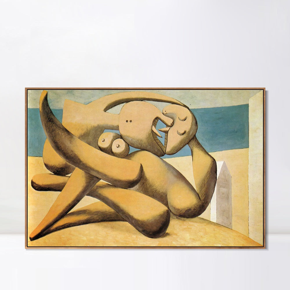 INVIN ART Framed Canvas Giclee Print Art 1931 Figures by the sea by Pablo Picasso Wall Art
