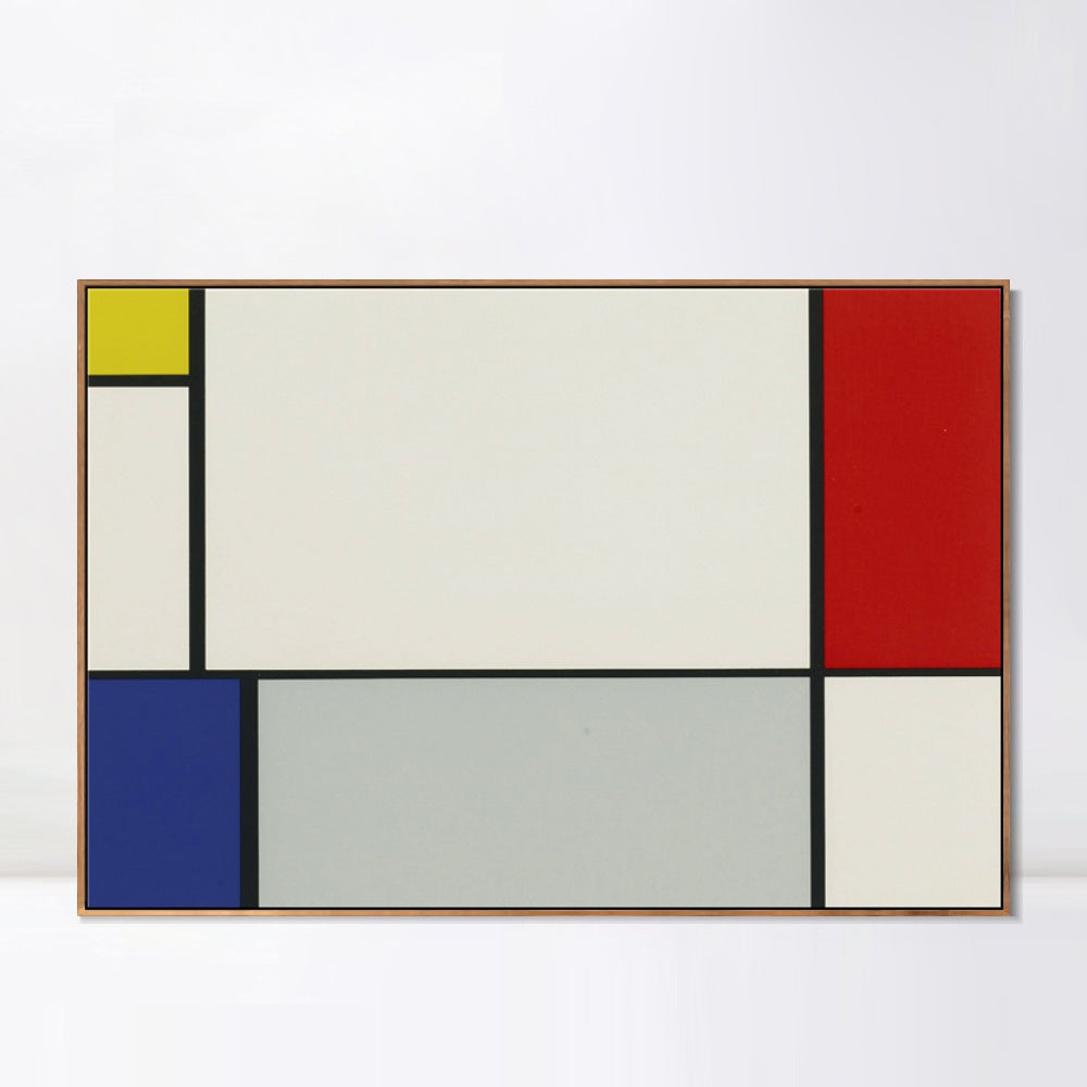 INVIN ART Framed Canvas Series#024 by Piet Cornelies Mondrian Wall Art Living Room Home Office Decorations