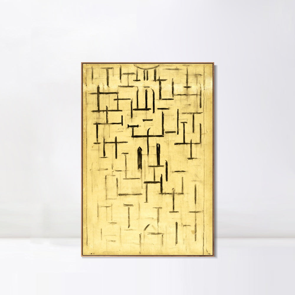 INVIN ART Framed Canvas Series#064 by Piet Cornelies Mondrian Wall Art Living Room Home Office Decorations