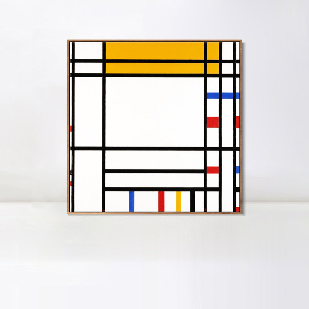 INVIN ART Framed Canvas Series#081 by Piet Cornelies Mondrian Wall Art Living Room Home Office Decorations