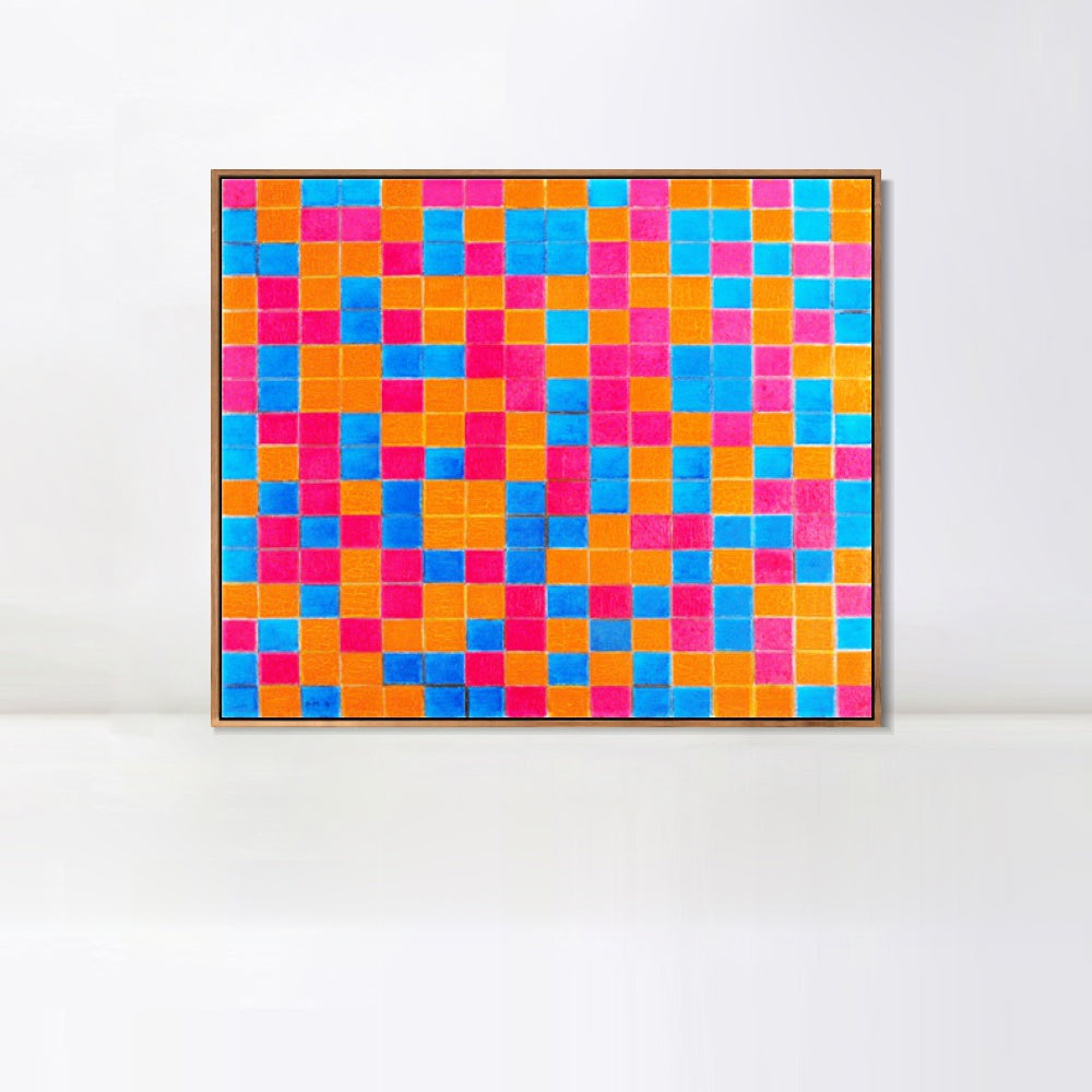INVIN ART Framed Canvas Series#092 by Piet Cornelies Mondrian Wall Art Living Room Home Office Decorations