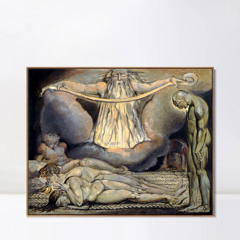 INVIN ART Framed Canvas Giclee Print Art Finals Week As Told#2 by William Blake Wall Art Living Room Home Office Decorations