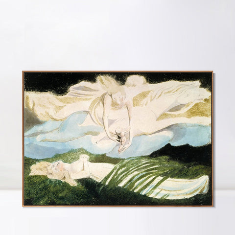 INVIN ART Framed Canvas Giclee Print Art Illustration to Dante's Divine Comedy#3 by William Blake Wall Art Living Room Home Office Decorations