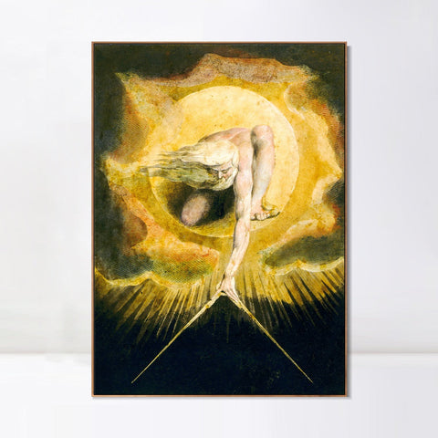 INVIN ART Framed Canvas Giclee Print Art The Ancient of Days, from 'Europe a Prophecy by William Blake Wall Art Living Room Home Office Decorations