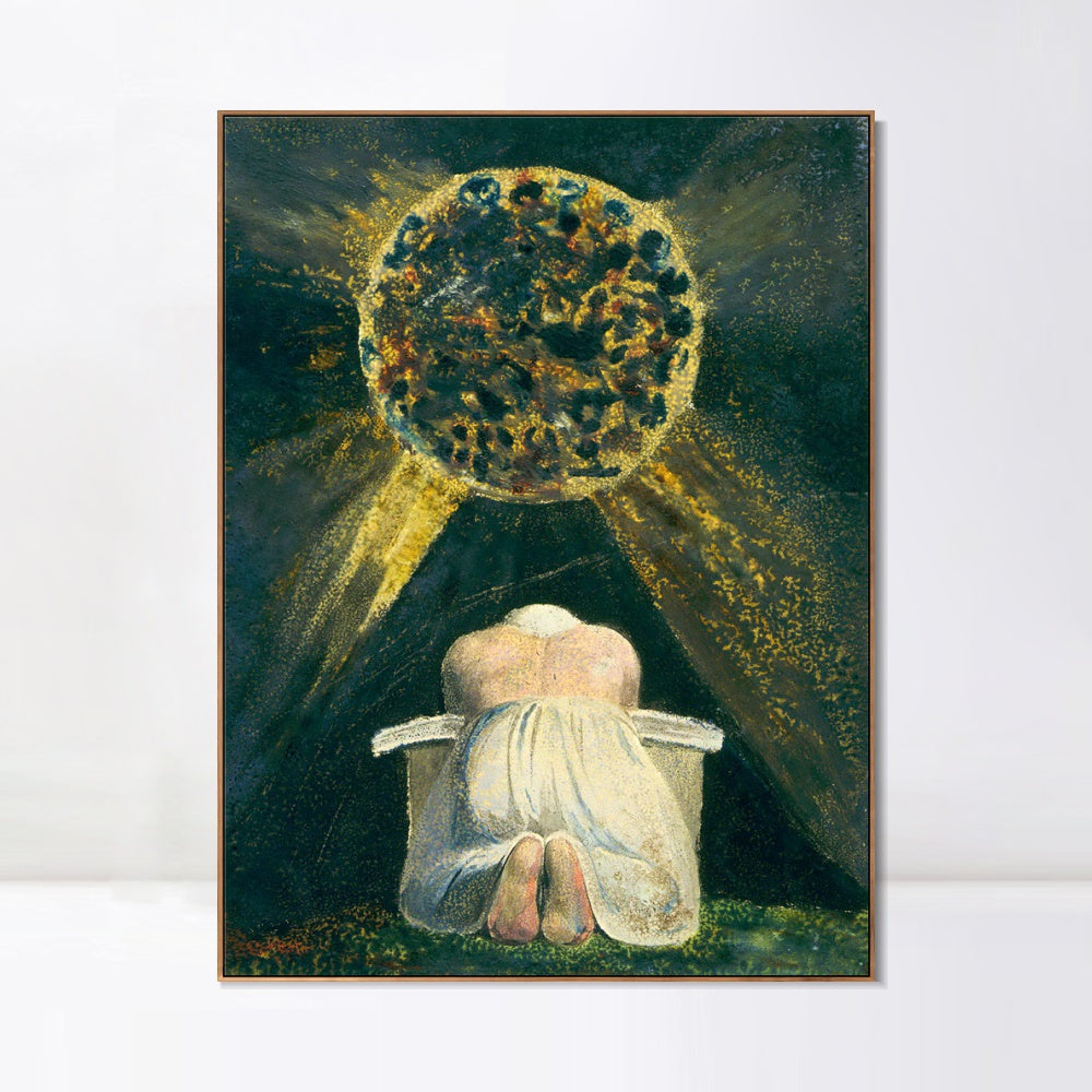 INVIN ART Framed Canvas Giclee Print Art SONG OF LOS#3 by William Blake Wall Art