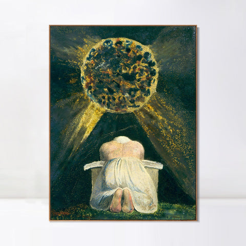 INVIN ART Framed Canvas Giclee Print Art SONG OF LOS#3 by William Blake Wall Art Living Room Home Office Decorations