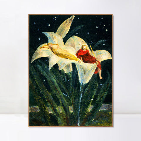 INVIN ART Framed Canvas Giclee Print Art The Song of Los#2 by William Blake Wall Art Living Room Home Office Decorations