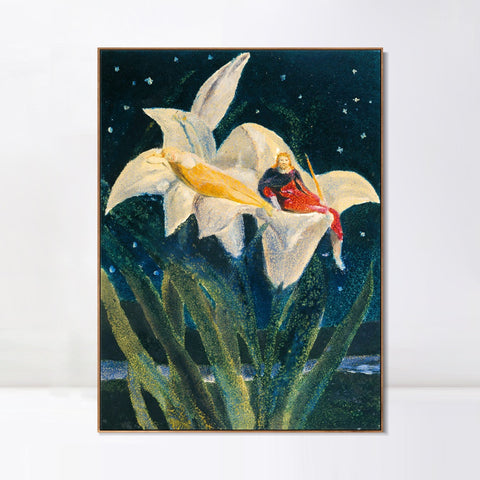 INVIN ART Framed Canvas Giclee Print Art Series#082 by William Blake Wall Art Living Room Home Office Decorations