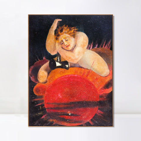 INVIN ART Framed Canvas Giclee Print Art Series#083 by William Blake Wall Art Living Room Home Office Decorations