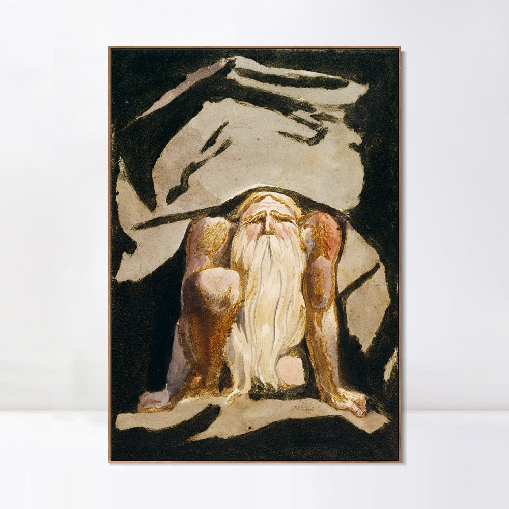 INVIN ART Framed Canvas Giclee Print Art Series#095 by William Blake Wall Art