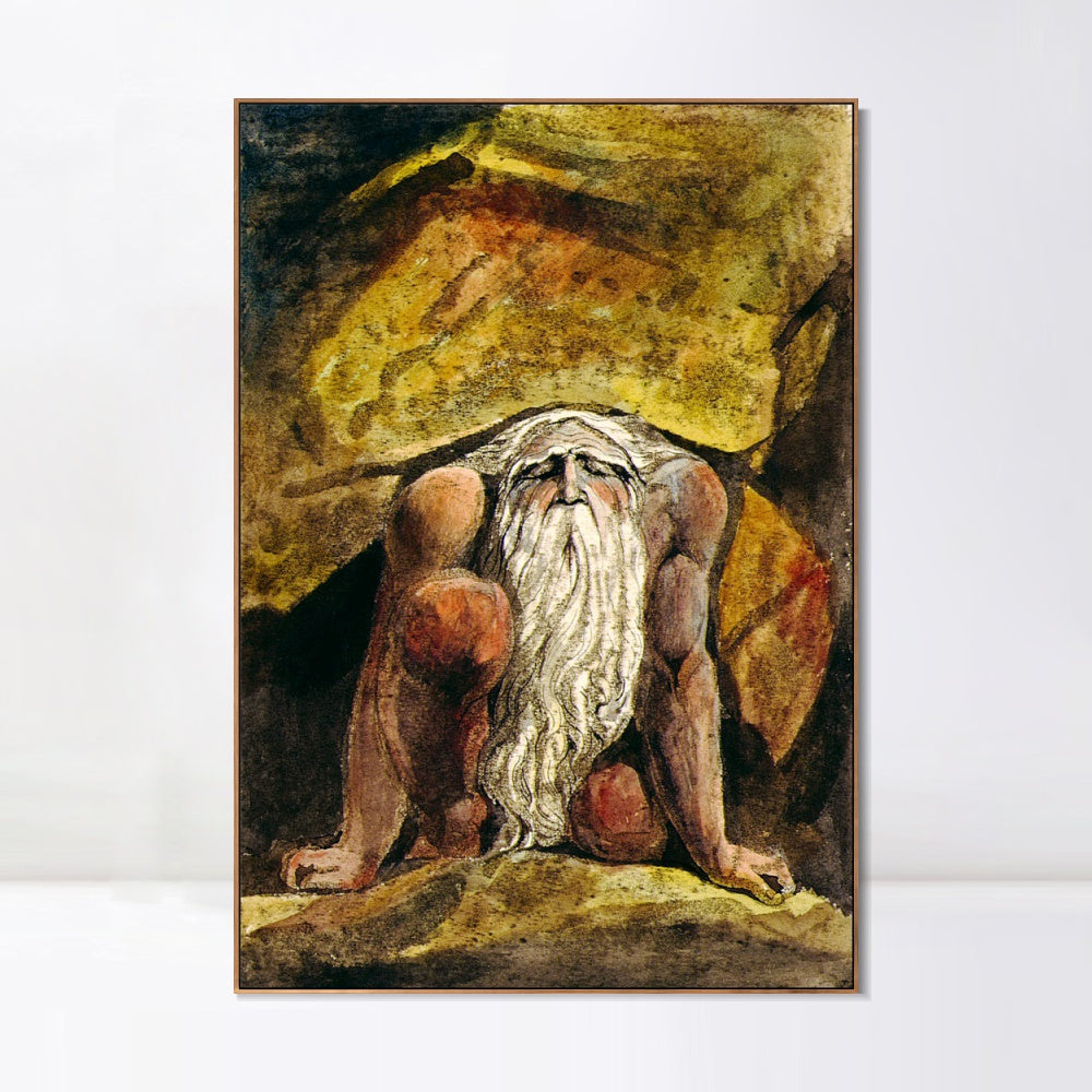 INVIN ART Framed Canvas Giclee Print Art Series#098 by William Blake Wall Art