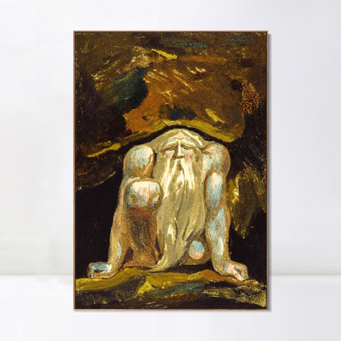 INVIN ART Framed Canvas Giclee Print Art Series#103 by William Blake Wall Art Living Room Home Office Decorations