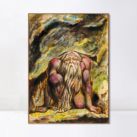 INVIN ART Framed Canvas Giclee Print Art Series#110 by William Blake Wall Art Living Room Home Office Decorations