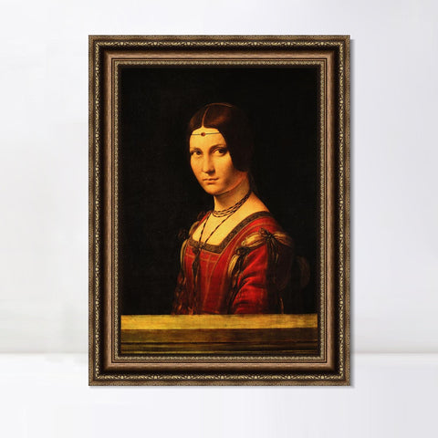 INVIN ART Framed Canvas Art Giclee Print andrea ravo mattoni by Leonardo da Vinci Wall Art Living Room Home Office Decorations