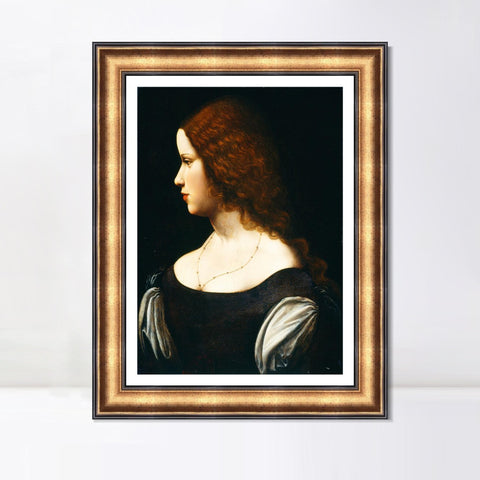 INVIN ART Framed Canvas Art Giclee Print Series#007 by Leonardo da Vinci Wall Art Living Room Home Office Decorations