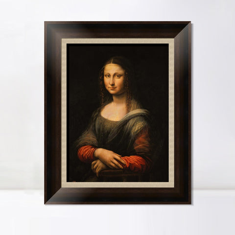 INVIN ART Framed Canvas Art Giclee Print Mona Lisa#2 by Leonardo da Vinci Wall Art Living Room Home Office Decorations