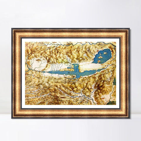 INVIN ART Framed Canvas Art Giclee Print Series#012 by Leonardo da Vinci Wall Art Living Room Home Office Decorations