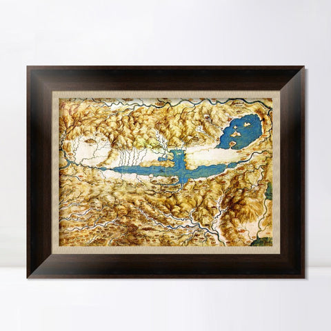 INVIN ART Framed Canvas Art Giclee Print Series#012 by Leonardo da Vinci Wall Art Living Room Home Office Decorations