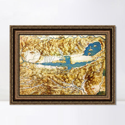 INVIN ART Framed Canvas Art Giclee Print Series#012 by Leonardo da Vinci Wall Art Living Room Home Office Decorations