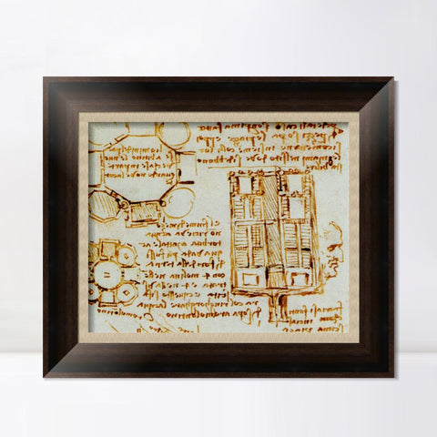 INVIN ART Framed Canvas Art Giclee Print Series#015 by Leonardo da Vinci Wall Art Living Room Home Office Decorations
