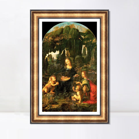 INVIN ART Framed Canvas Art Giclee Print Series#016 by Leonardo da Vinci Wall Art Living Room Home Office Decorations