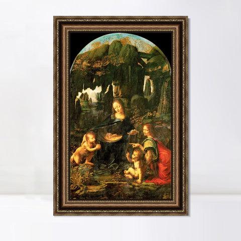 INVIN ART Framed Canvas Art Giclee Print Series#016 by Leonardo da Vinci Wall Art Living Room Home Office Decorations