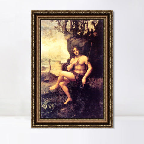 INVIN ART Framed Canvas Art Giclee Print Series#017 by Leonardo da Vinci Wall Art Living Room Home Office Decorations