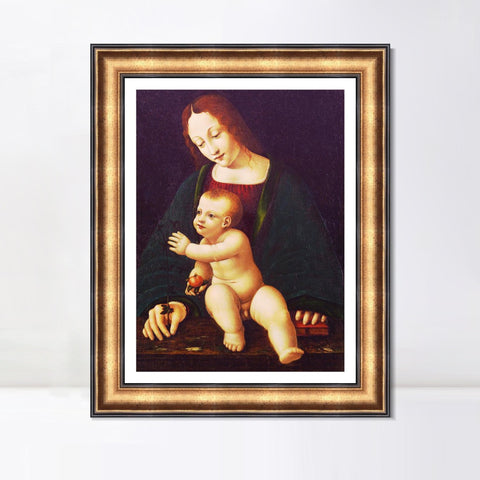 INVIN ART Framed Canvas Art Giclee Print Series#024 by Leonardo da Vinci Wall Art Living Room Home Office Decorations