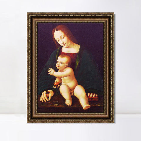 INVIN ART Framed Canvas Art Giclee Print Series#024 by Leonardo da Vinci Wall Art Living Room Home Office Decorations