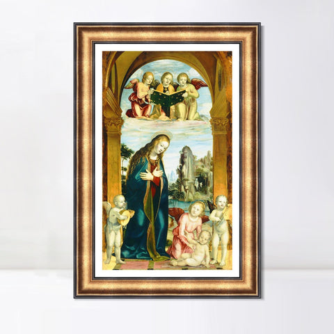 INVIN ART Framed Canvas Art Giclee Print Series#025 by Leonardo da Vinci Wall Art Living Room Home Office Decorations