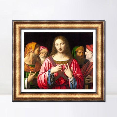 INVIN ART Framed Canvas Art Giclee Print Series#026 by Leonardo da Vinci Wall Art Living Room Home Office Decorations