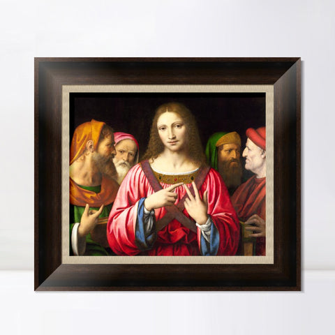 INVIN ART Framed Canvas Art Giclee Print Series#026 by Leonardo da Vinci Wall Art Living Room Home Office Decorations