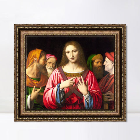 INVIN ART Framed Canvas Art Giclee Print Series#026 by Leonardo da Vinci Wall Art Living Room Home Office Decorations