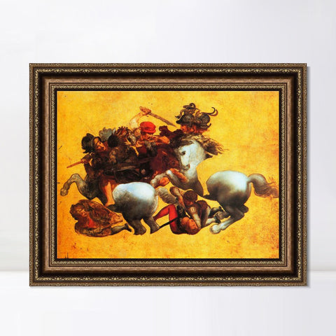 INVIN ART Framed Canvas Art Giclee Print Series#034 by Leonardo da Vinci Wall Art Living Room Home Office Decorations